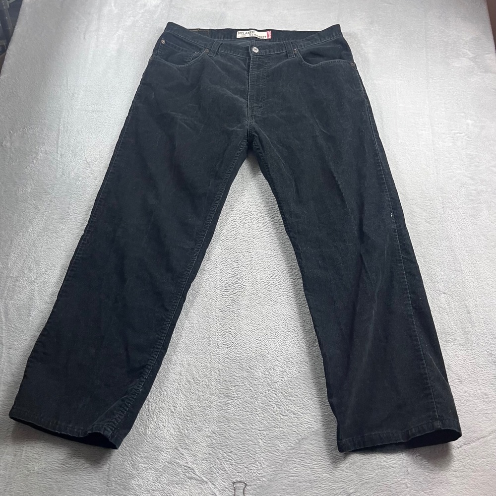 Levis 559 Relaxed Straight Corduroy Pants Mens 36x30 Black Cords 559-0451
